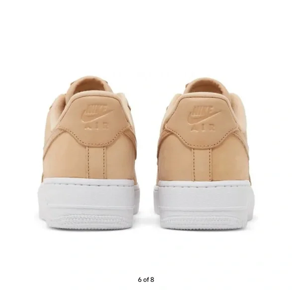 Nike Women’s Vachetta Tan Air Force 1 Sneakers with White Sole - Picture 2 of 8